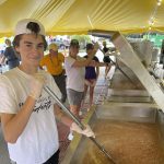 Members of First Baptist Church, Naples, Florida, help Louisiana Baptist Disaster Relief team members prepare food that is served to those impacted by Hurricane Ian.