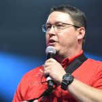 Louisiana Baptist Youth Strategist Brandon Lewis thanks students and adults for attending YEC.