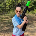 Chloe Anderson was ready for some bazooka ball fun at Champions Camp. Submitted photo