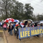 Men and women, young and old, from various denominations and ethnicities joined together to make the journey from the Louisiana Christian University campus to Sacred Heart Church in Pineville during the Louisiana Life March Central, Feb. 3, 2024.