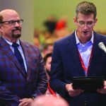 FBC Alexandria Pastor Robert Stephens responded to the motion to unseat messengers from his congregation. He was given three minutes to speak against the recommendation of the Credentials Committee. Van Payne/the Baptist Paper photo