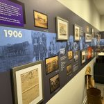 The Legacy Room inside the Rucker-Austin Center on the Monroe campus features a chronological timeline of events covering all four walls and artifacts from its history.