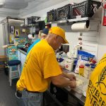 A Louisiana Baptist Disaster Relief feeding team prepared food that was served to residents in Mt. Vernon, Georgia.