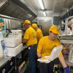 A Louisiana Baptist Disaster Relief feeding team prepared food that was served to residents in Mt. Vernon, Georgia.