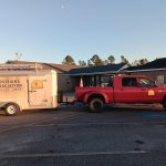 The Eastern Louisiana Baptist Association trailer held supplies its chainsaw team used to cut through debris at Mount Vernon, Georgia. ELBA photo