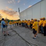 The Rolling Hills Ministry feeding unit debriefed after a busy day of ministry in Clearwater, Florida. Rolling Hills photo