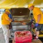 Louisiana Baptist Disaster Relief feeding team members cooked for those impacted by Hurricane Milton. Send Relief photo