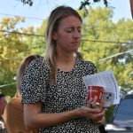 A woman prayed during a gathering with others from central Louisiana.