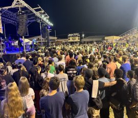 Rick Gage, founder of GO TELL Ministries in Duluth, Ga., encouraged students who made a decision during the final session of the West CENLA GO TELL AMERICA Crusade, held April 12-15, 2026.